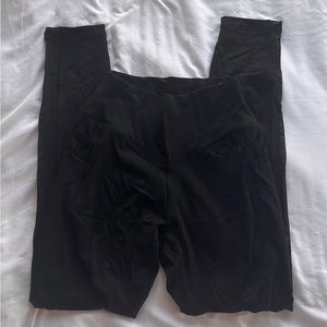 PINK Black Mesh Leggings